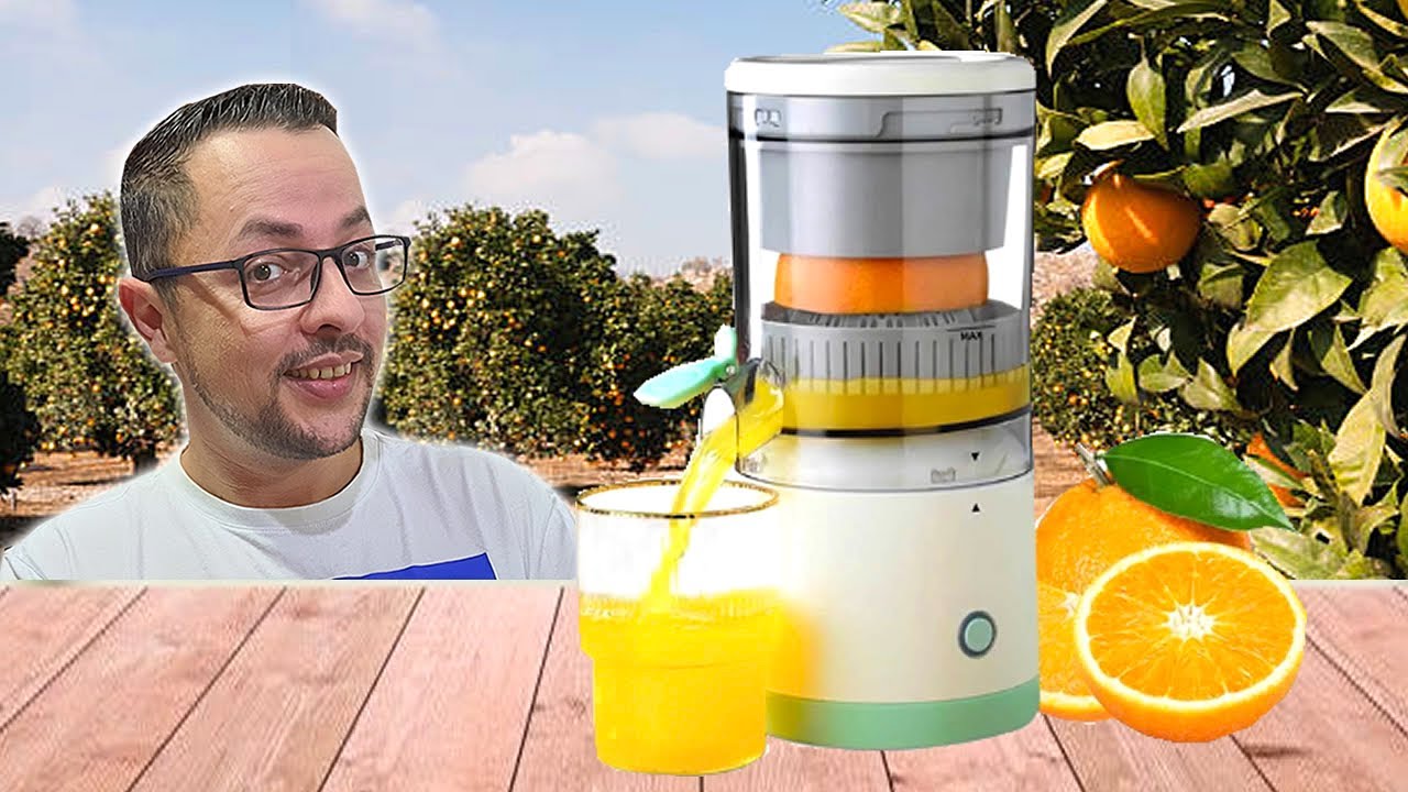 ESPREMEDOR DE LARANJA PORTATIL SEM FIO E COM BATERIA | SERÁ QUE FUNCIONA MESMO?