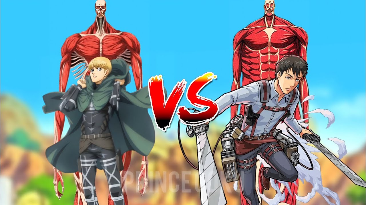 Armin Colossal Titan vs All Abnormal Titans, Ymir’s Nine & Bertholdt 🔥 | Titan Showdown Begins!#aot😈