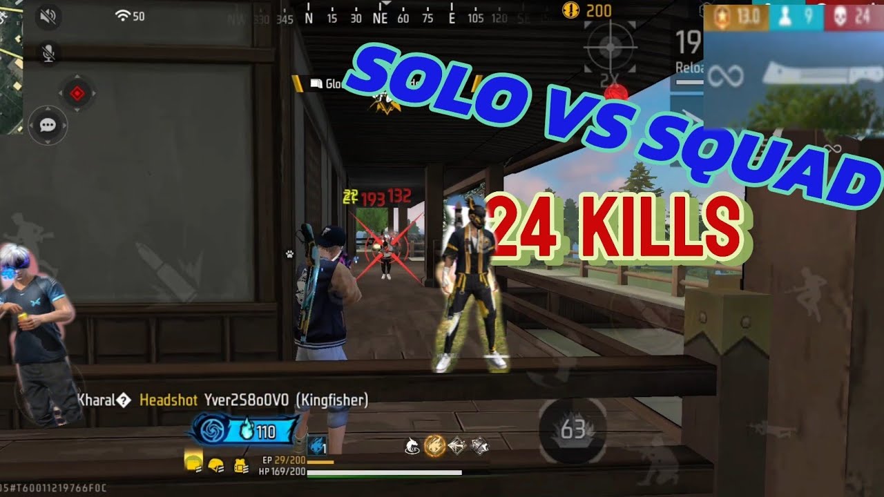FREE FIRE SOLO VS SQUAD BR RANKED