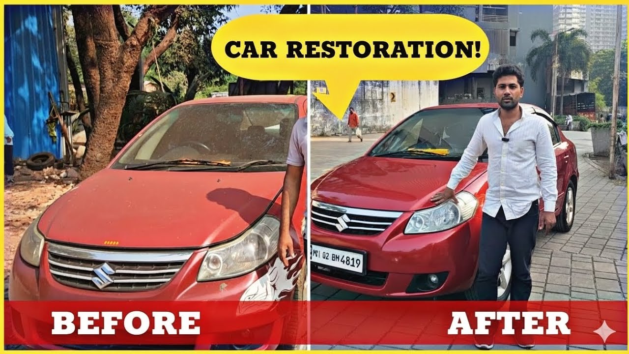 🚗Maruti SX4 Full Denting & Painting Restoration – Complete Process 