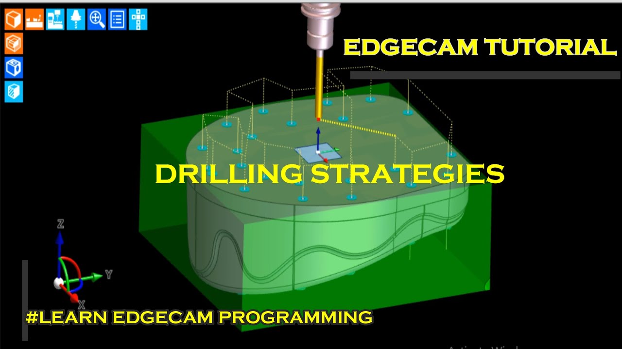 CAM PROGRAMMING: INJECTION MOULD - CORE INSERT - DRILLING FEATURE