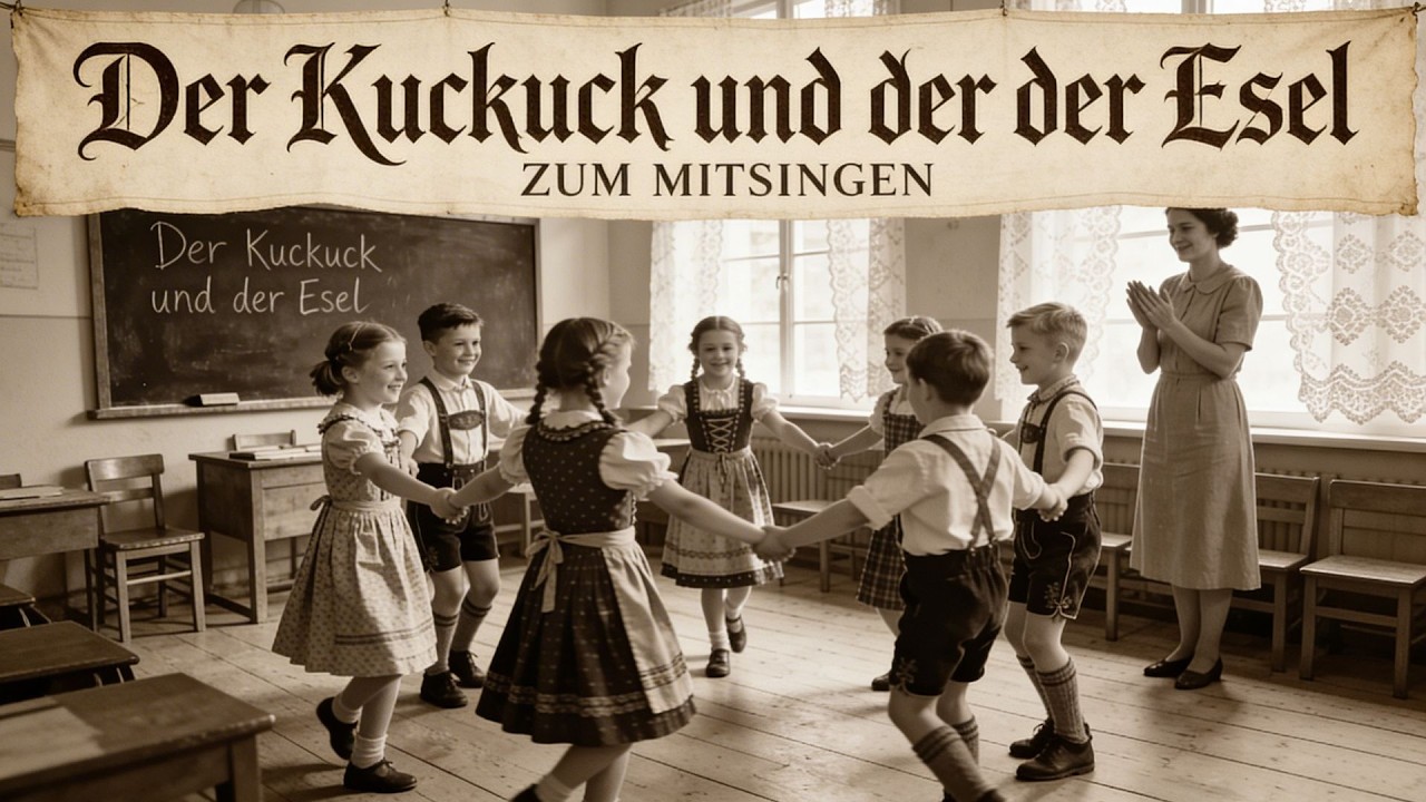 Der Kuckuck und der Esel 🎶 Deutsches Volkslied 🎶 Kinderlied zum Mitsingen