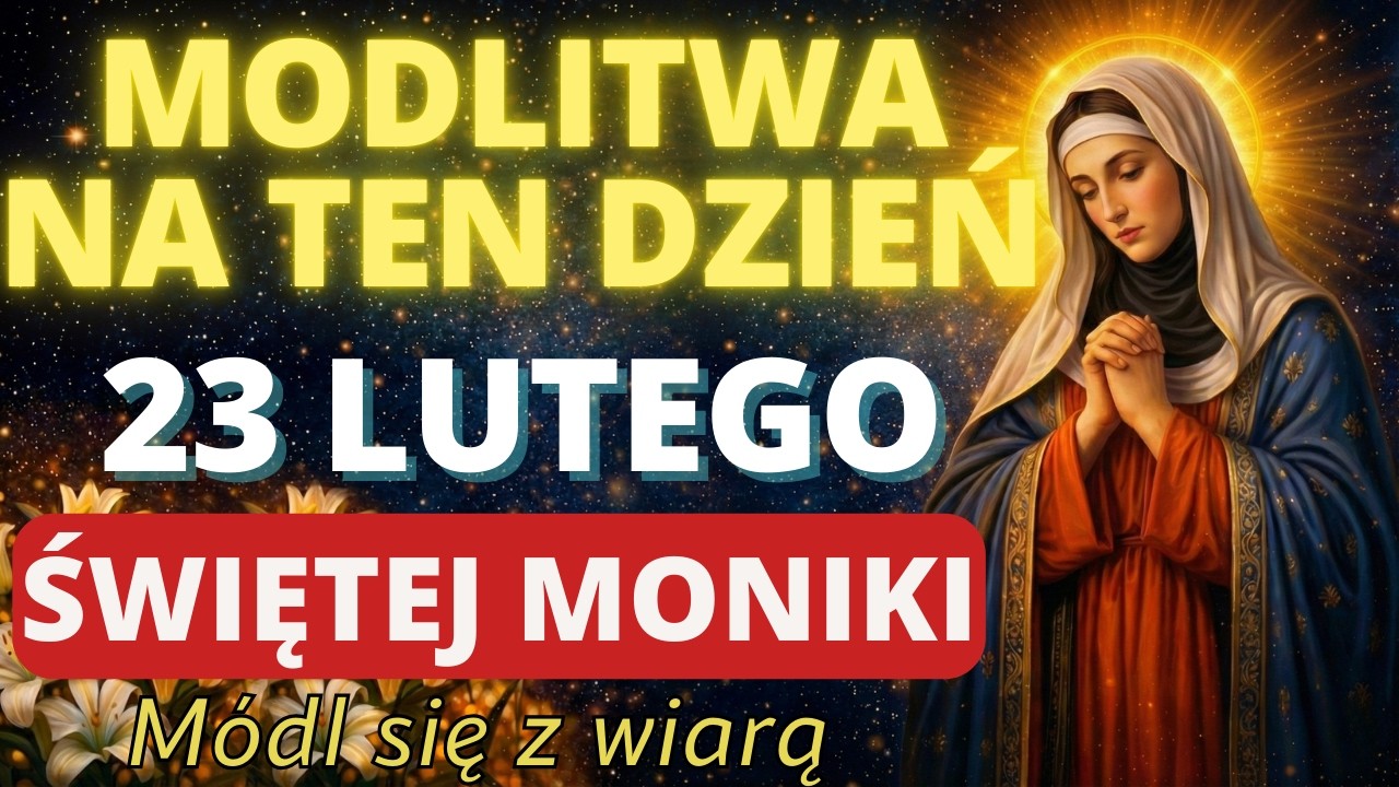 22 STYCZNIA | POTĘŻNA MODLITWA DO ŚWIĘTEJ MONIKI | ZMIEŃ TEN DZIEŃ