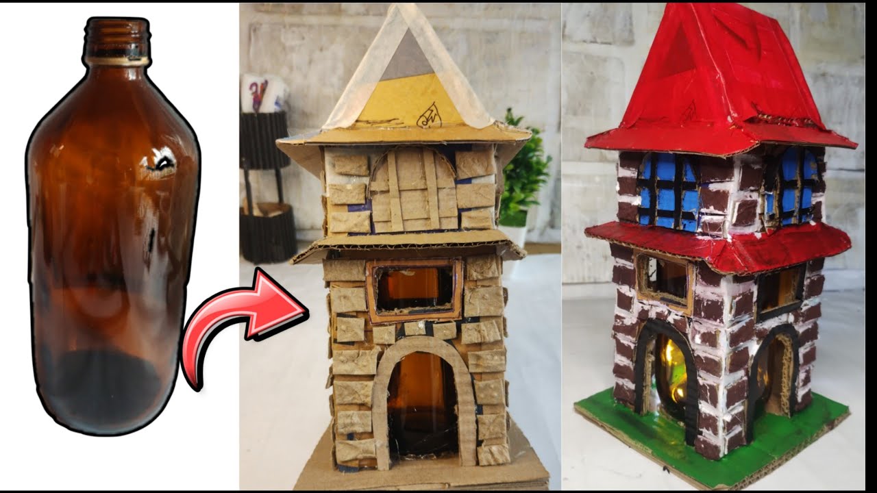 Don't Throw Away Glass Bottles! 🚫 DIY Magical Bottle House Craft 🏠✨
