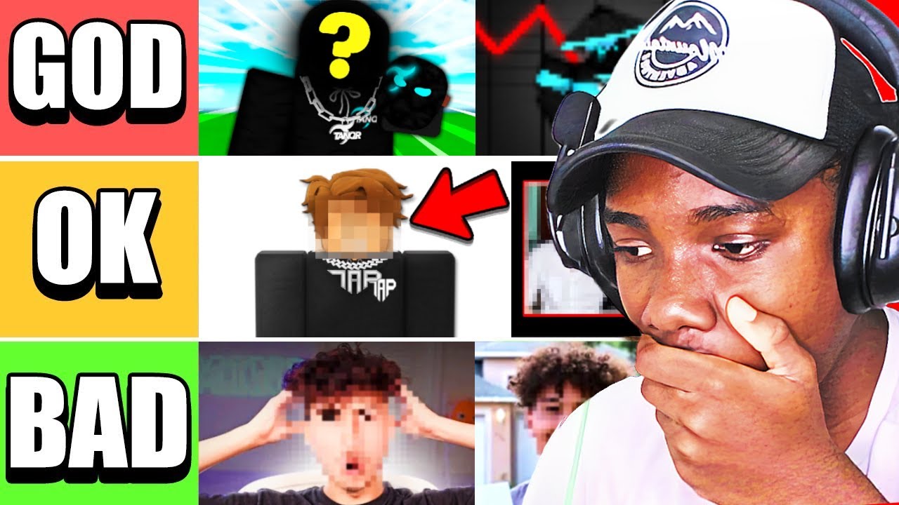 Ranking Roblox YouTuber FACE REVEALS