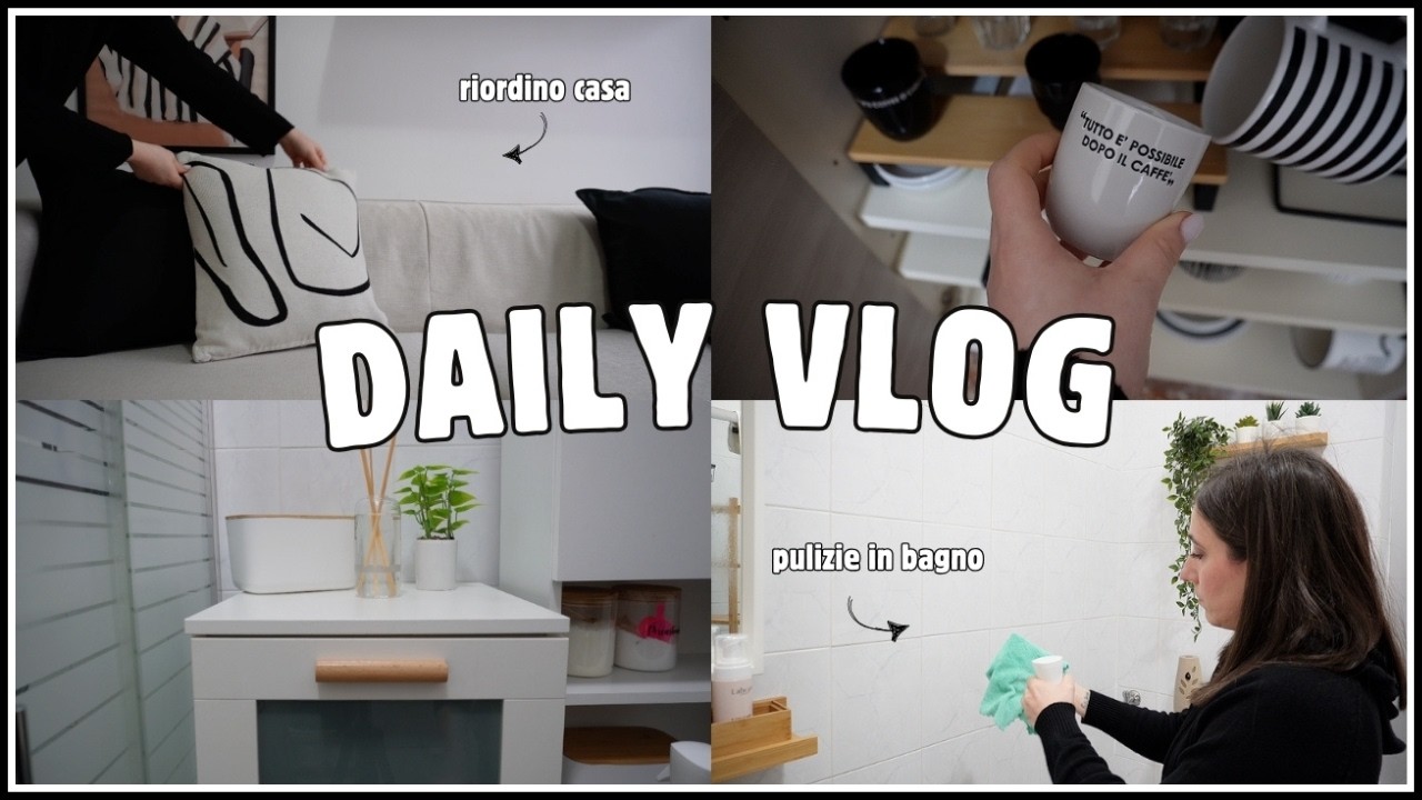 DAILY VLOG | Routine e quotidianità: pulizie in bagno + svuota la spesa 🛒