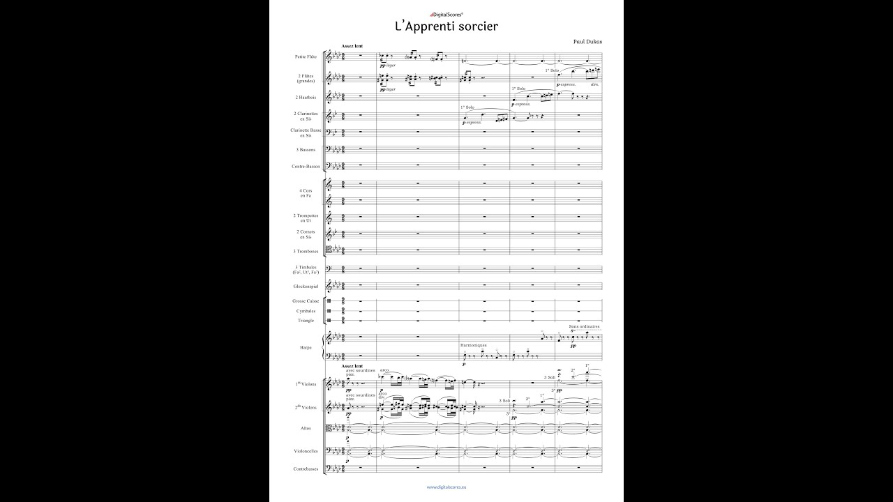 Dukas: The Sorcerer&rsquo;s Apprentice (Score)