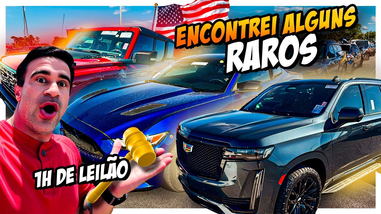 1 HORA direto do LEILÃO! 🚘 Achei modelos MUITO DIFÍCEIS de ver