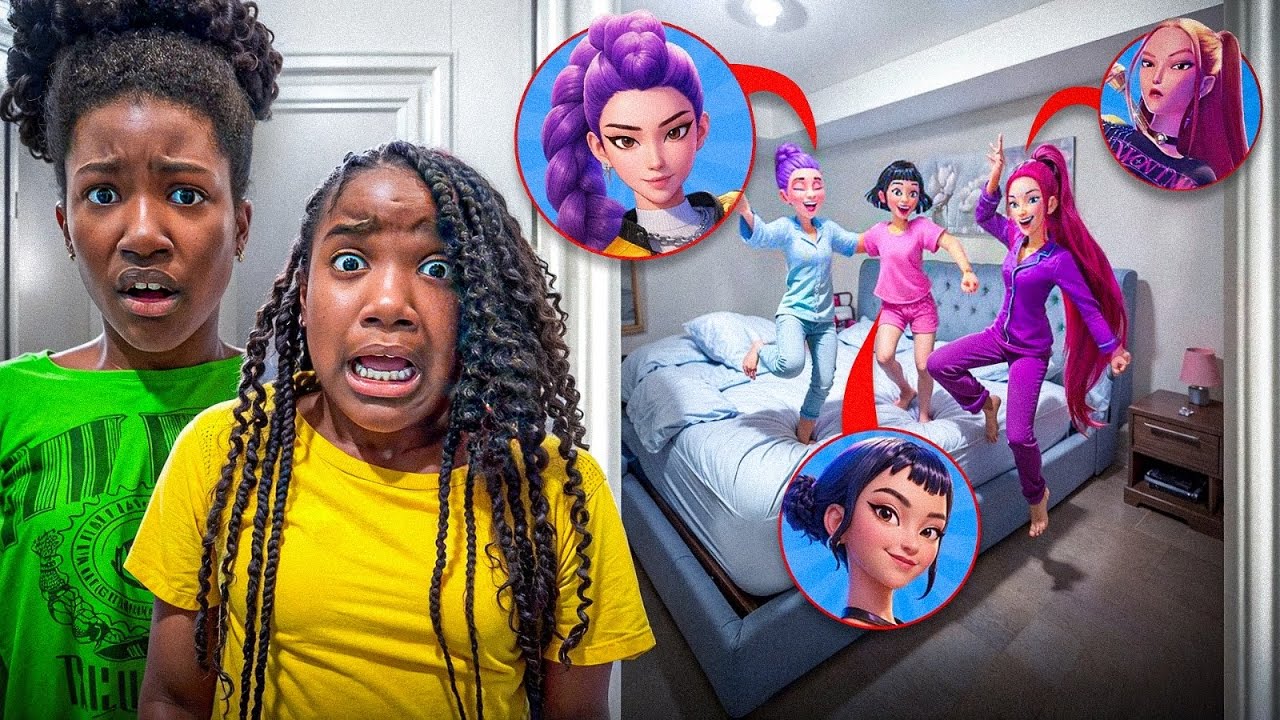 WE CAUGHT KPOP DEMON HUNTERS AT OUR BACK TO SCHOOL SLEEPOVER 💔💔😨