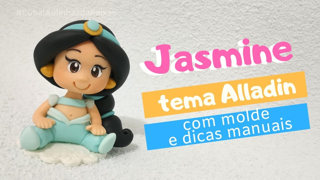 Jasmine tema Alladin Biscuit passo a passo com molde e dicas manuais