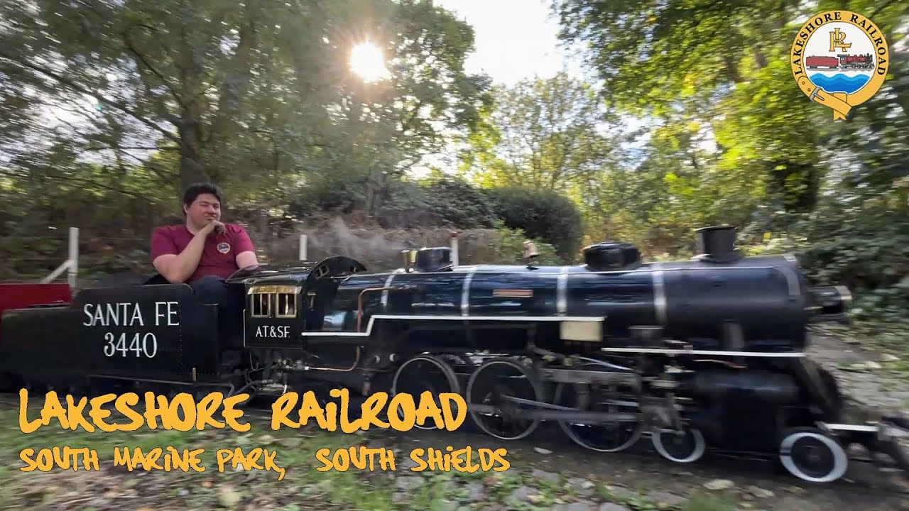 South Marine Park Mini Steam Train, Dinosaurs & Arcades at Ocean Beach Pleasure Park, South Shields