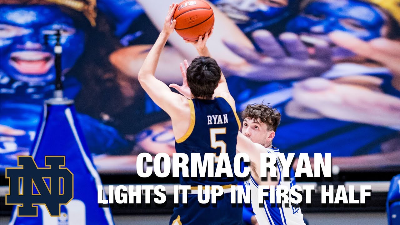 Notre Dam's Cormac Ryan Lights It Up In First Half