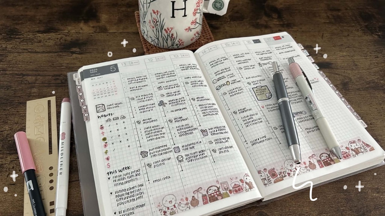 Weekly Plan With Me: Strawberry Picnic🍓| Hobonichi Cousin