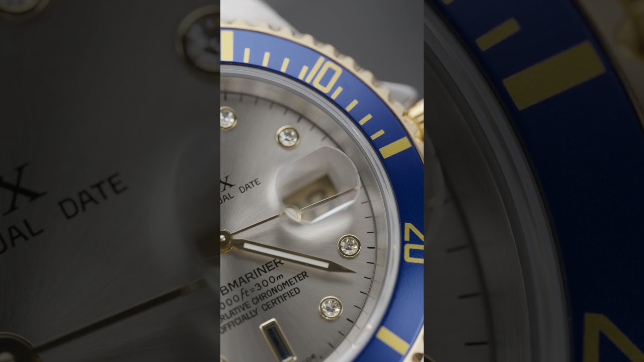 Rare Rolex Submariner 16613 Silver ‘Serti’ Dial 