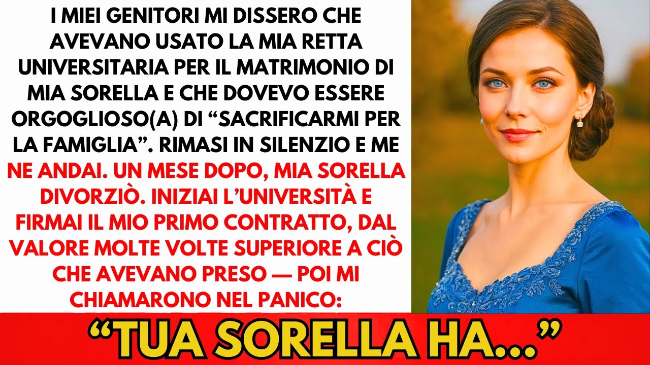 I Miei Hanno Preso I Soldi Dell'università Per Il Matrimonio Di Mia Sorella — Quando Ho Iniziato