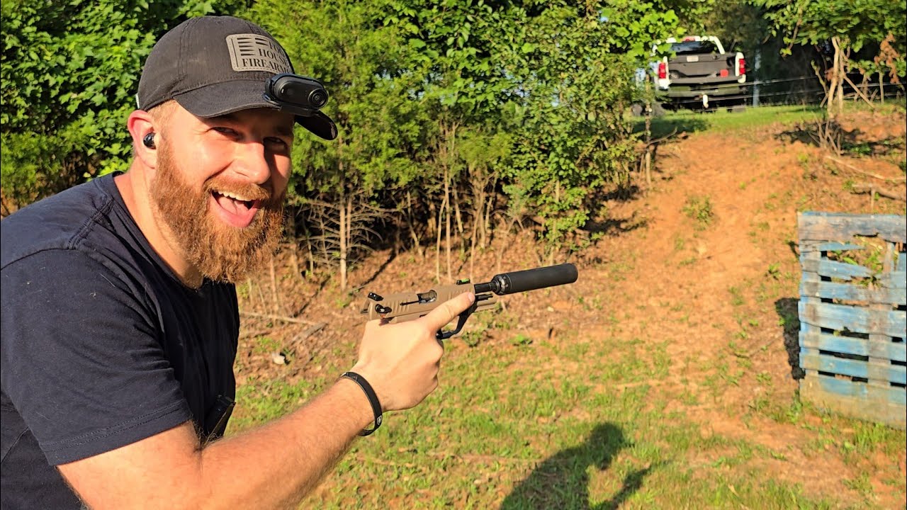 Walther P22 with Silencerco Sparrow! #quietest #hearingprotection #silencerco #suppressor #walther