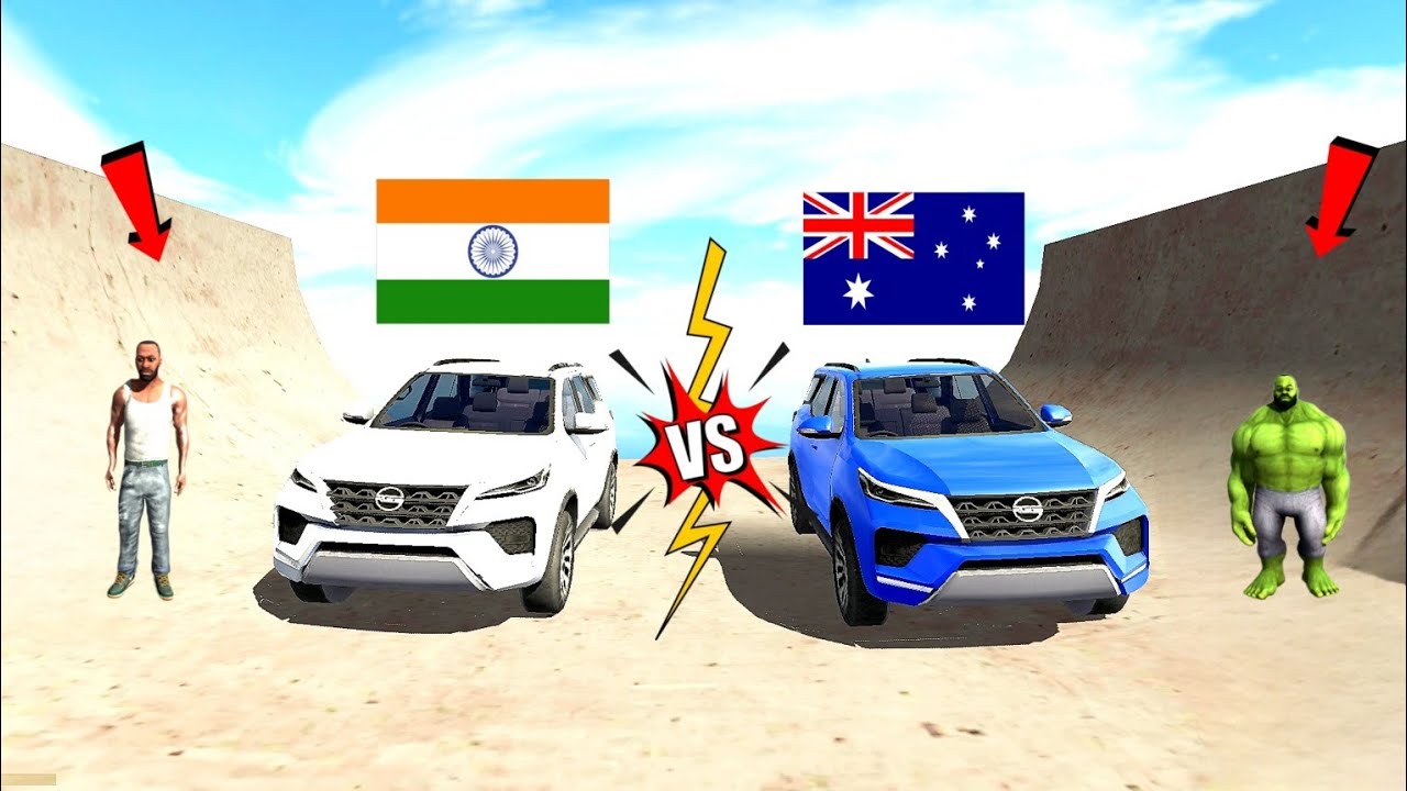 🇮🇳 INDIAN FORTUNER VS AUSTRALIA FORTUNER 🇦🇺 CAR  CHALLENGE IN || Indian bike driving 3d ||