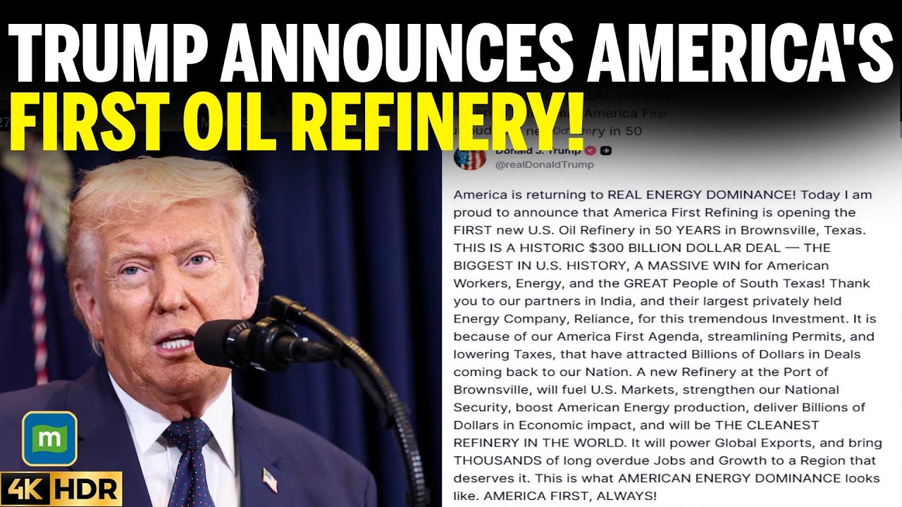 Трамп заявил, что компания Reliance поддержит строительство первого в Америке нефтеперерабатывающ...