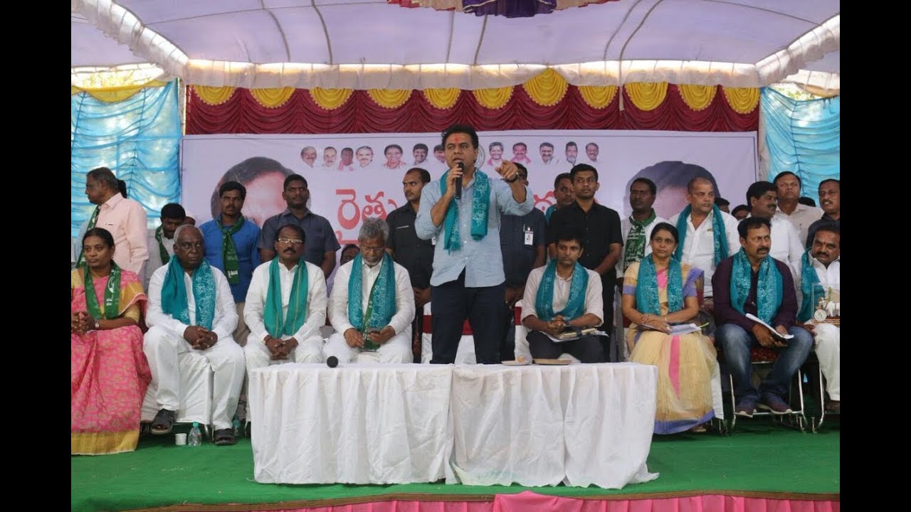 Minister KTR speech at RythuBandhu program in Mandepally village, Rajanna Sircilla district