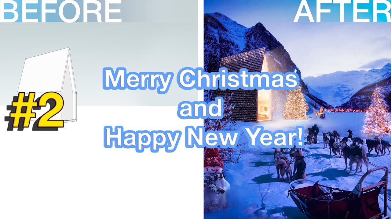 Photoshop Архитектурная Визуализация #2 С Новым Годом! 2017!