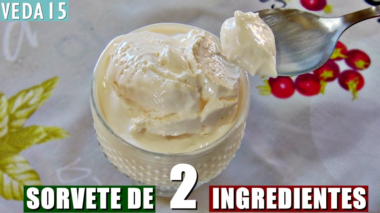 SORVETE CASEIRO COM 2 INGREDIENTES FÁCIL E RÁPIDO ft. RECEITAS DE PAI #VEDA15 | Menino Prendado