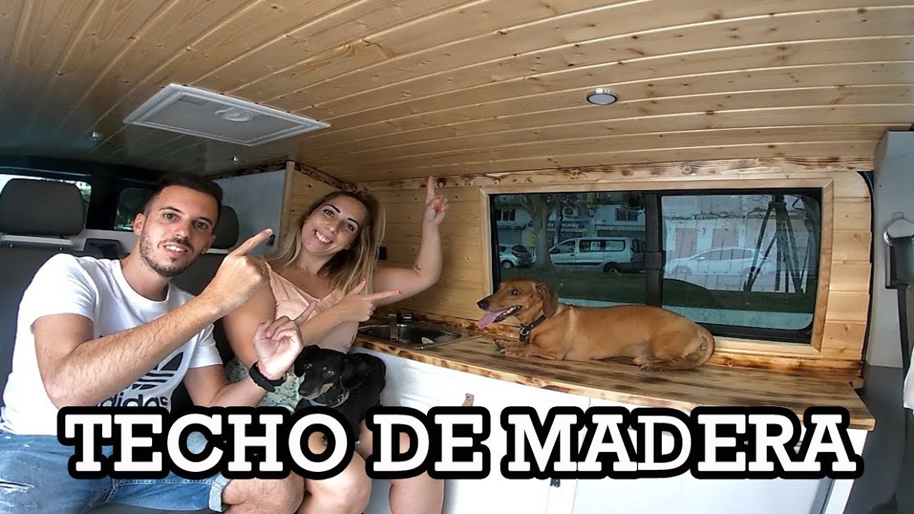 Techo de madera/friso en vw transporter T5 Camper
