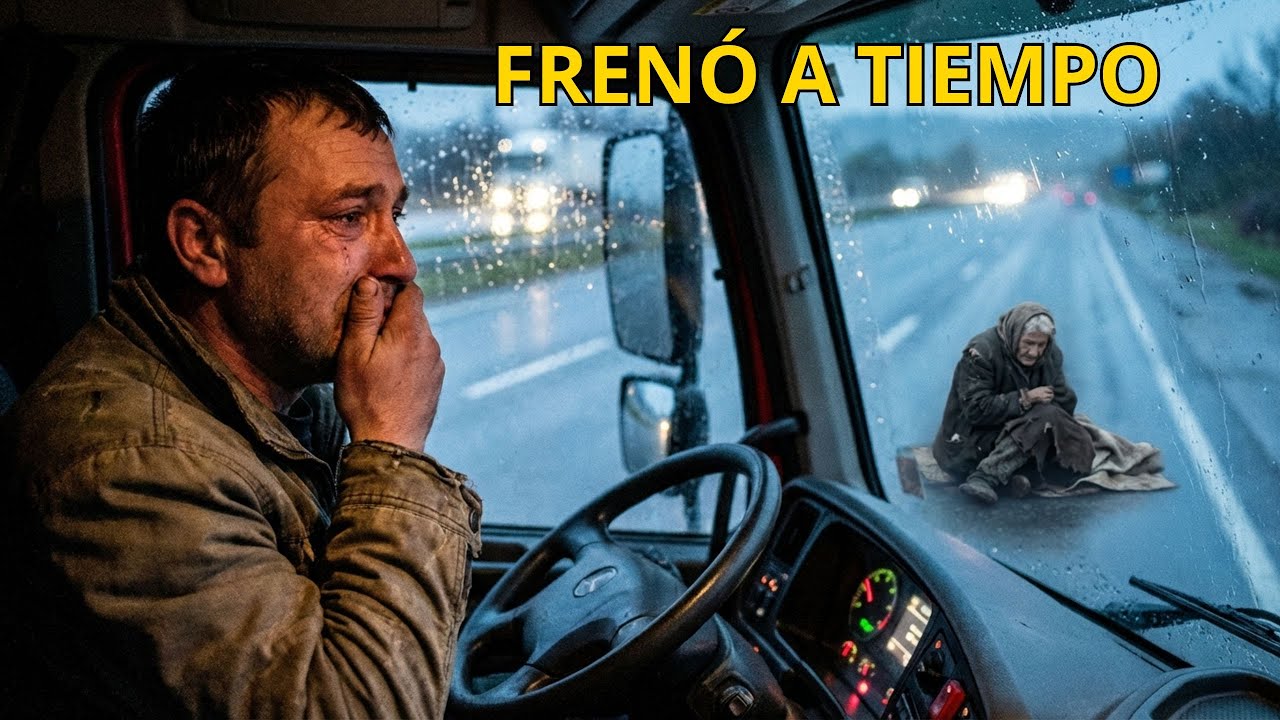 Bajó furioso del camión, pero cuando vio quién estaba en la carretera, rompió a llorar