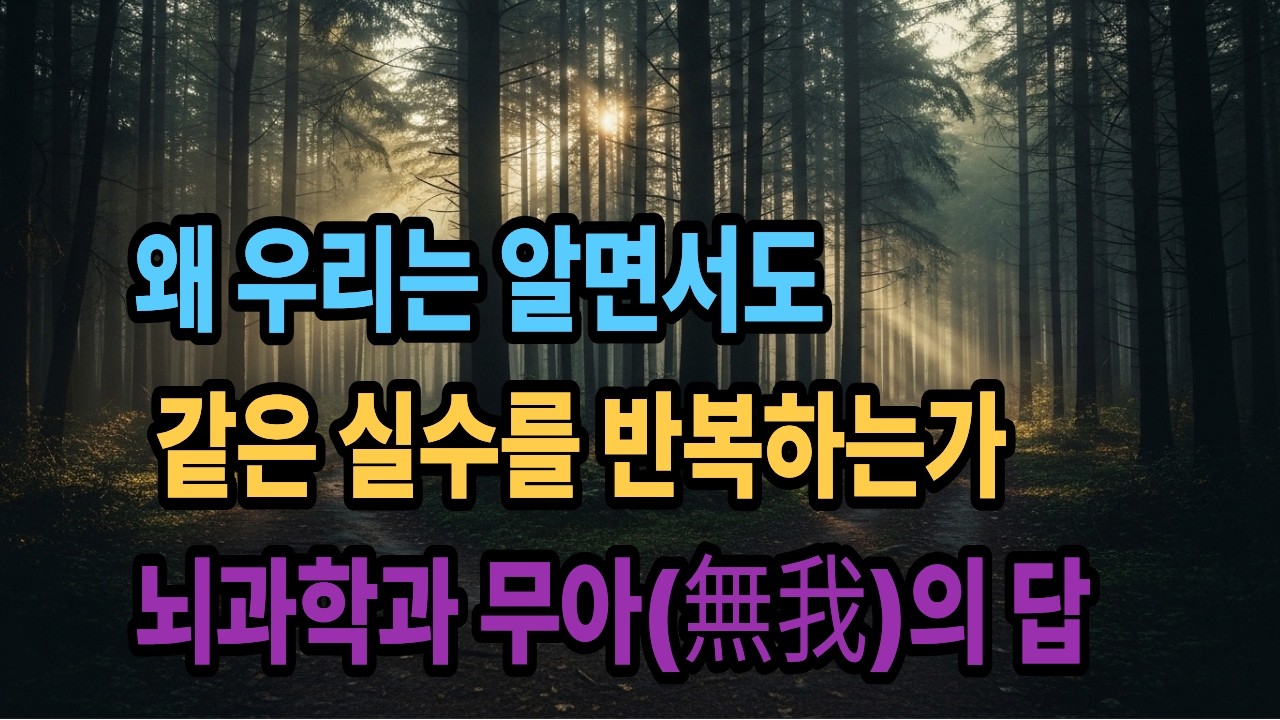 왜 우리는 알면서도 같은 실수를 반복하는가 — 뇌과학과 무아(無我)의 답
