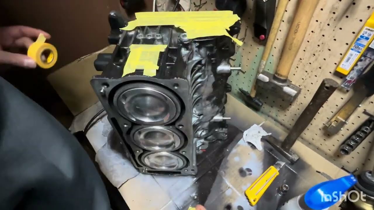 Prep and paint jetski engine block 260 Rxt x rattle can 