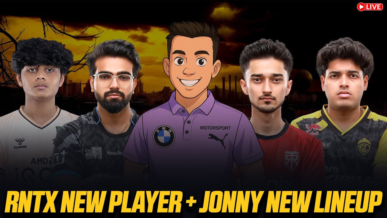 RNTX Lineup 5th New Player & Jonathan New Team | BGMI Live