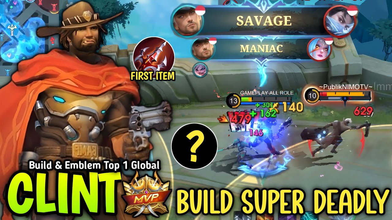 WTF SAVAGE!! CLINT NEW FIRTS ITEM Endless Battle IS BROKEN DAMAGE 😱 - BUILD TOP 1 GLOBAL CLINT