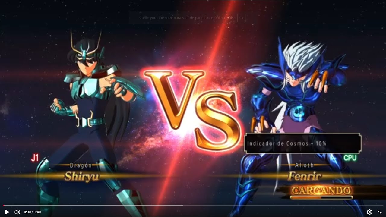 Los Caballeros del Zodiaco: Alma De Soldados - shiryu vs Fenrir (B)
