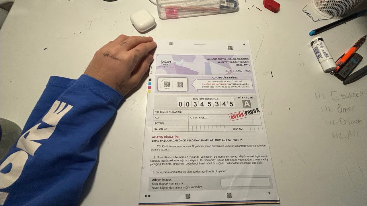 345 BÜYÜK PROVA AYT SONUCUM
