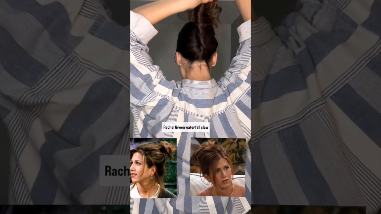 rachel green waterfall claw hairstyle #rachel #friends #hairstyle #tutorial #youtube #fyp #shorts