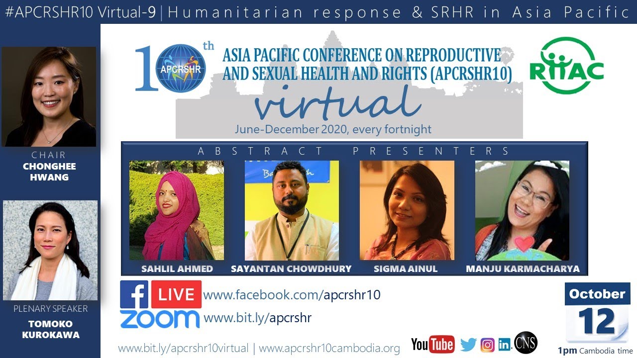 Humanitarian response & sexual and reproductive health & rights in Asia Pacific | #APCRSHR10 #SRHR