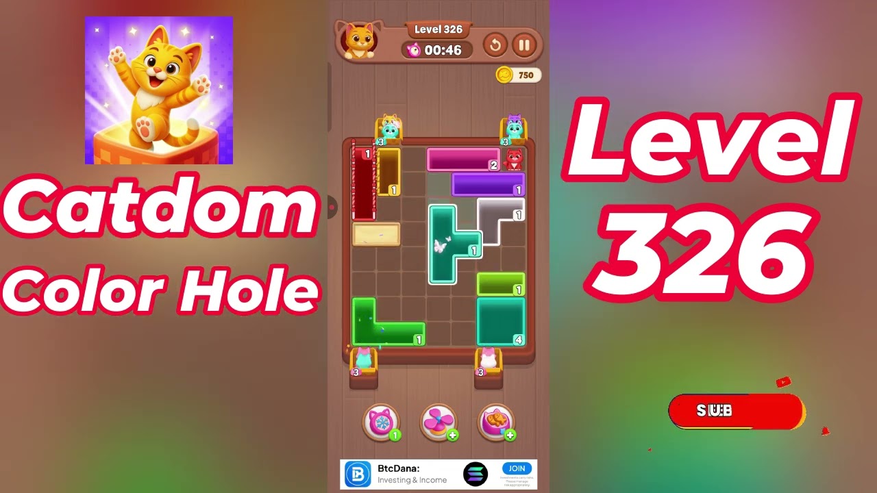 Catdom Color Hole Level 326 Walkthrough [NEW UPDATE] 🐱🟣 | Relaxing Color Puzzle Game | Go Answer