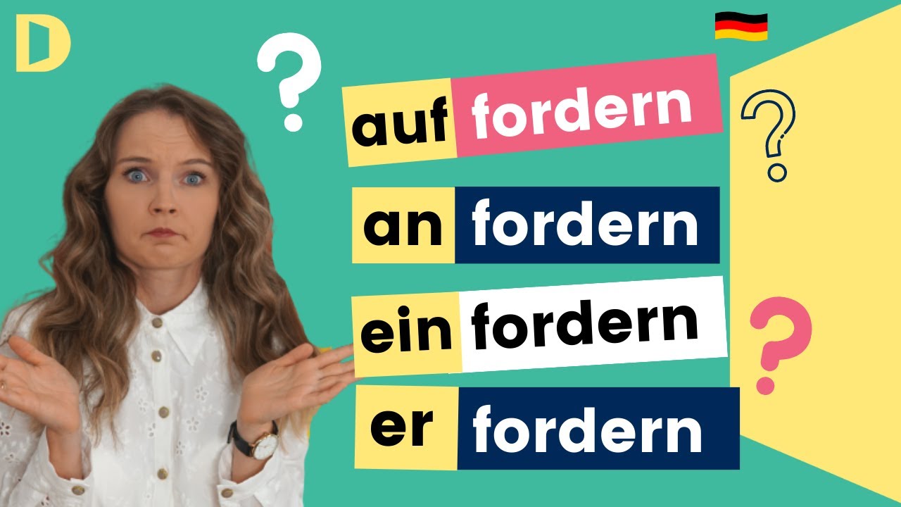 Was ist der Unterschied: fordern, anfordern, auffordern, einfordern? I Deutsch lernen b2-c1 (+Übung)