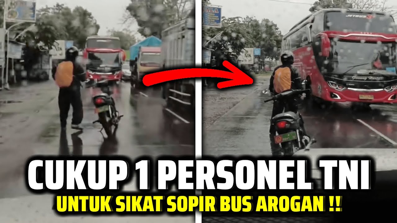 Apa Yang Terjadi Jika Sopir Sok Kuasa Bertemu 1 Prajurit TNI? KAPOK!