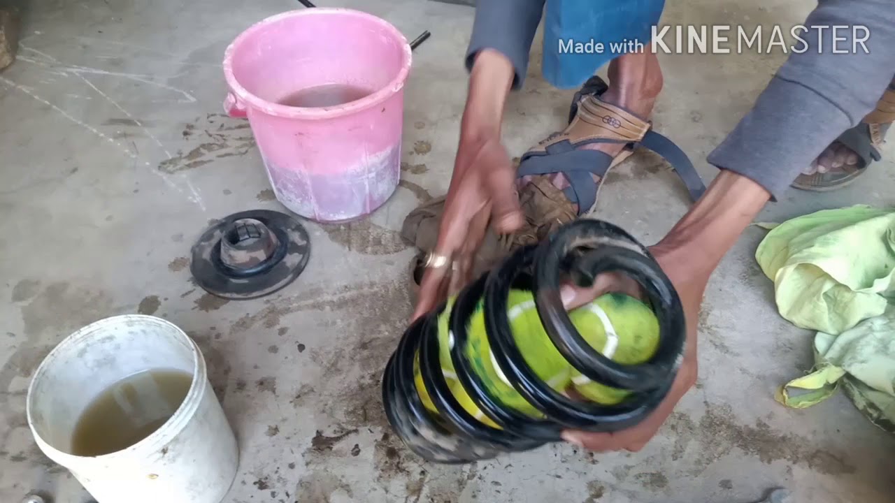Modified rear suspension with useing the tennis ball