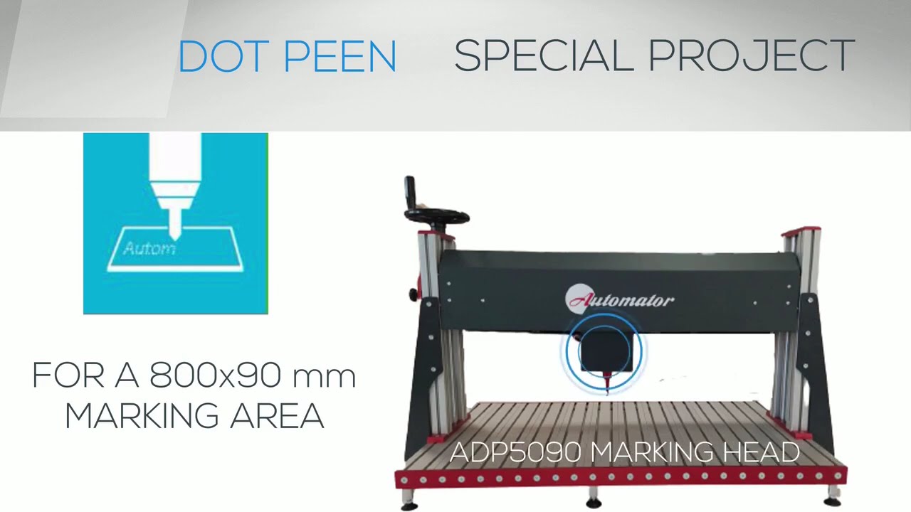 Специальное решение для маркировки изделий большой площади ударно-точечным аппаратом Automator
