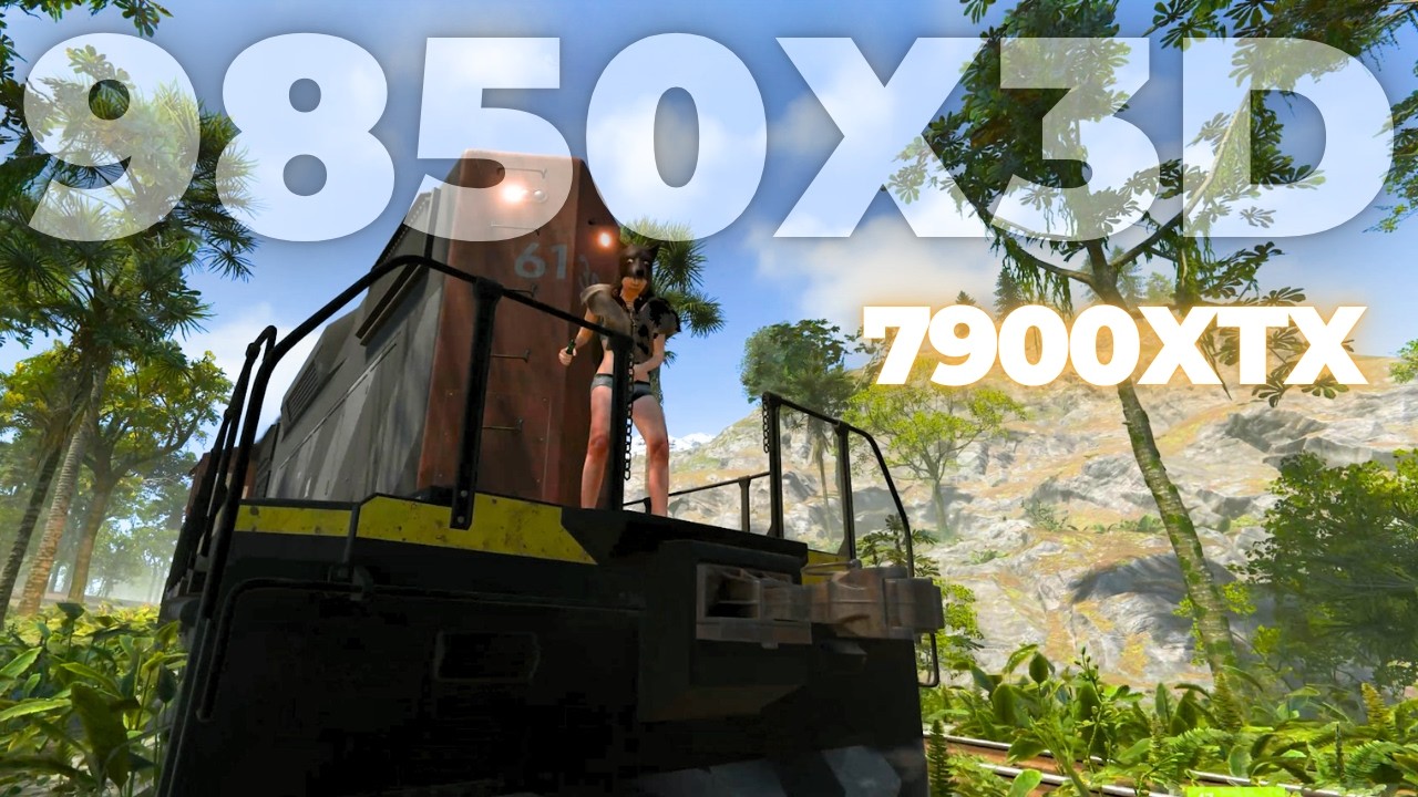 9850X3D + 7900XTX Rust FPS Test 1080p to 4K