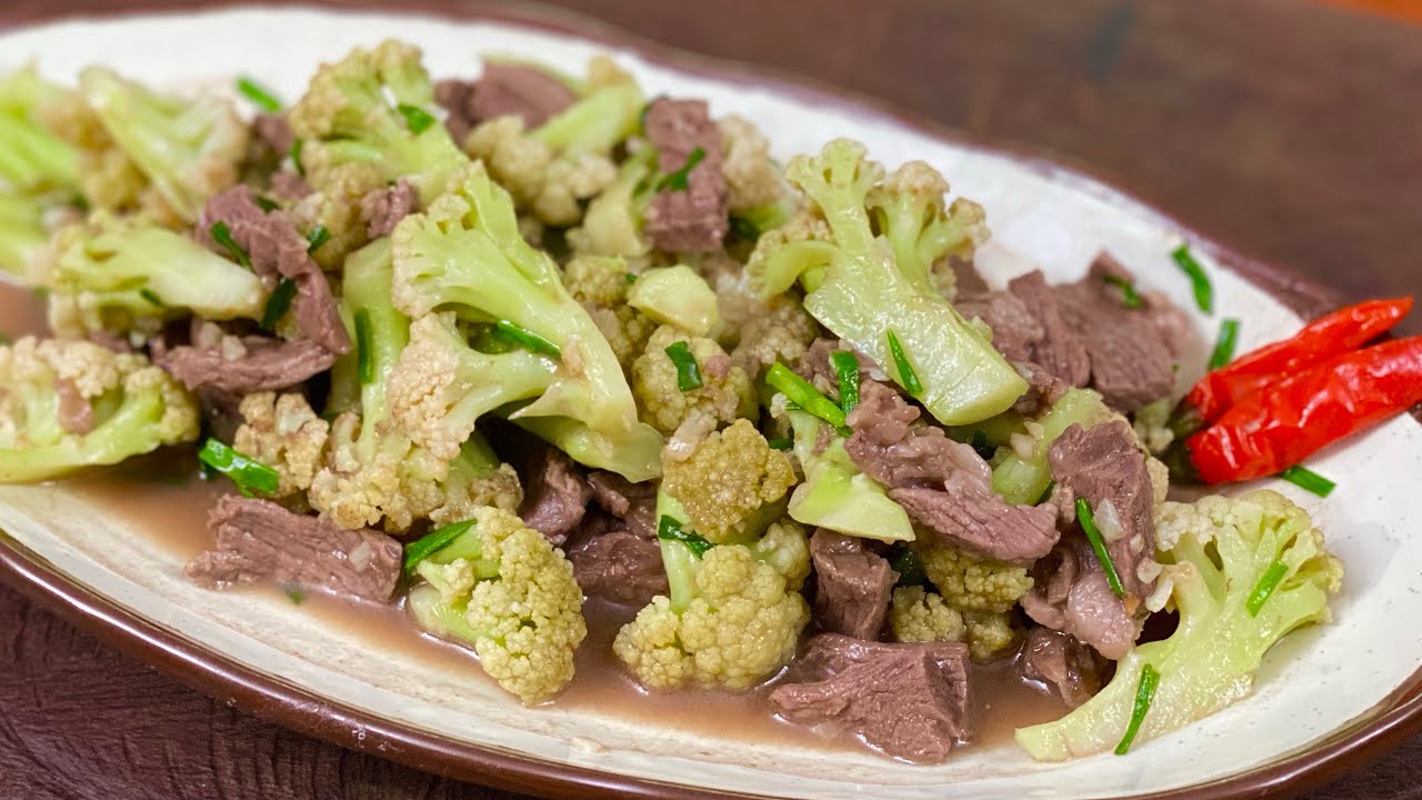 ឆាផ្កាខាត់ណាសាច់គោ - Easy Food- Vichheka SOK