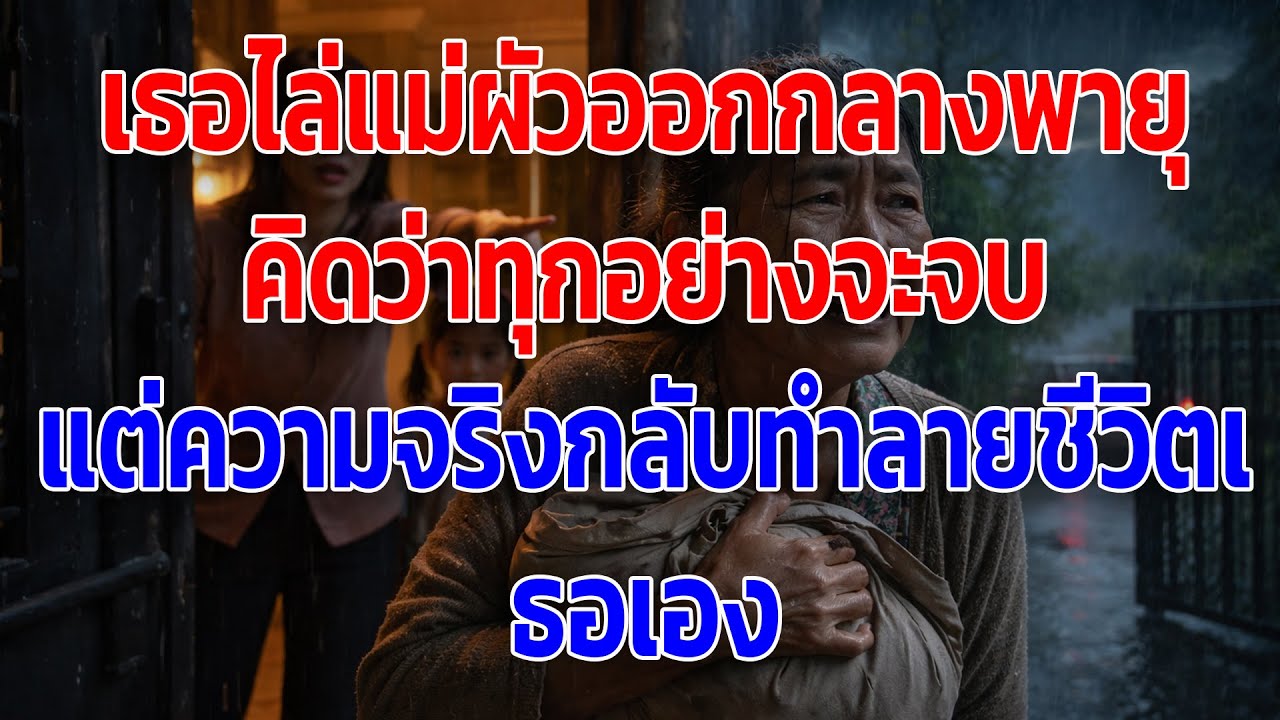 เธอไล่แม่ผัวออกกลางพายุ คิดว่าทุกอย่างจะจบ แต่ความจริงกลับทำลายชีวิตเธอเอง