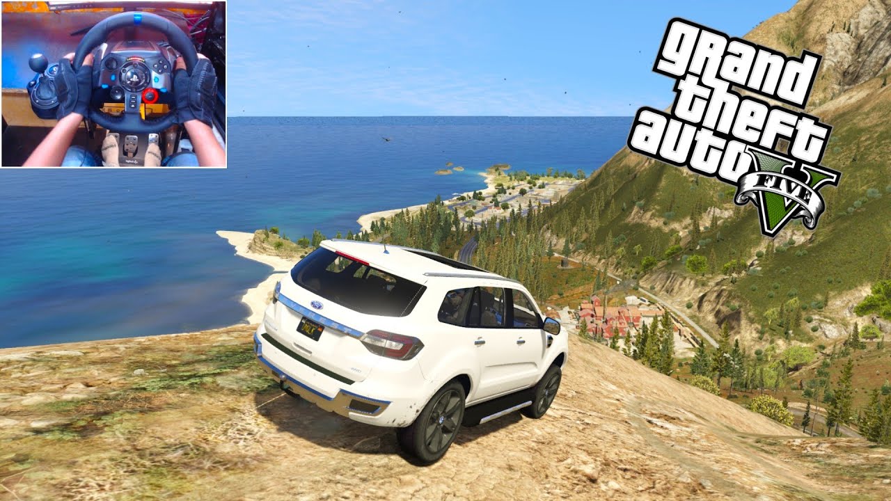 GTA 5 | Ford Endeavour (Everest) | Mount Chiliad off-road Driving With Logitech G29 Steering Wheel!