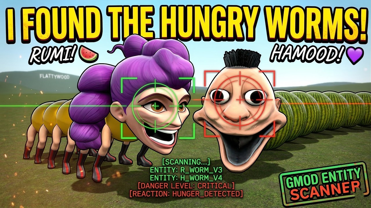 I FOUND HUNGRY WORM RUMI AND HAMOOD! (CRAZIEST GMOD CROSSOVER) 😱🎀🎤