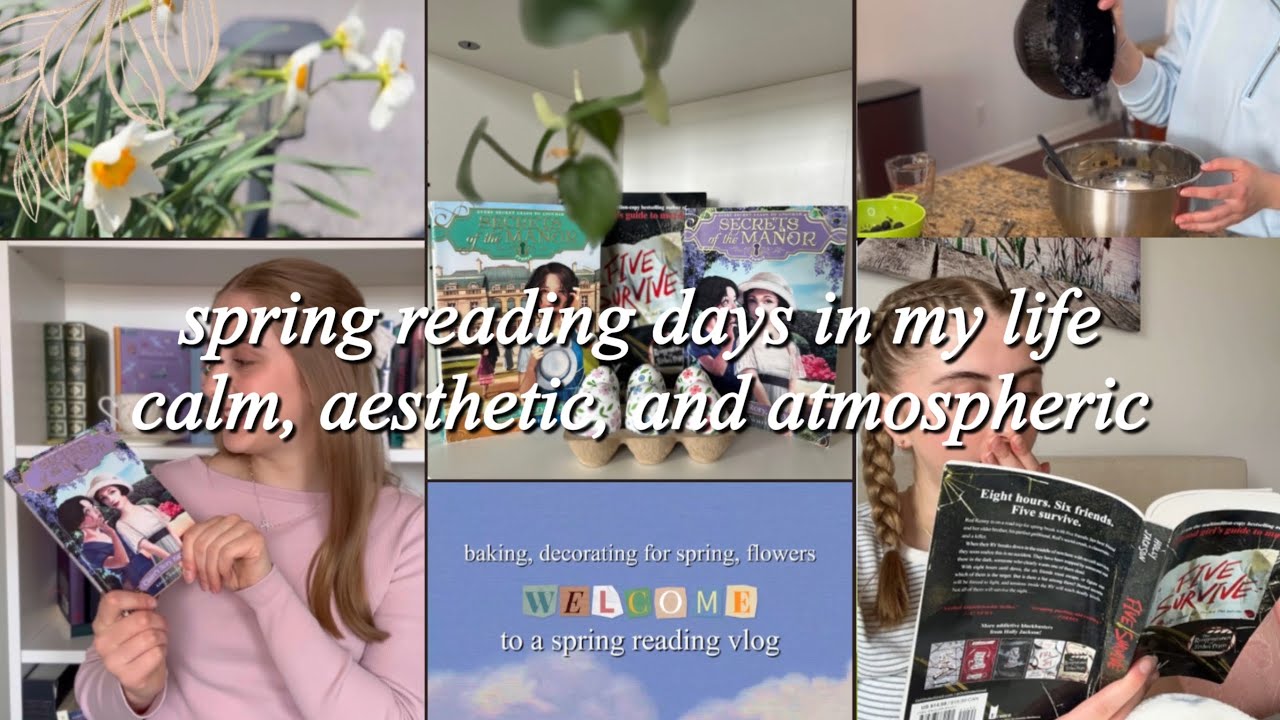The ULTIMATE Spring Reading Vlog | Calm & Aesthetic | Clean Book Reviews