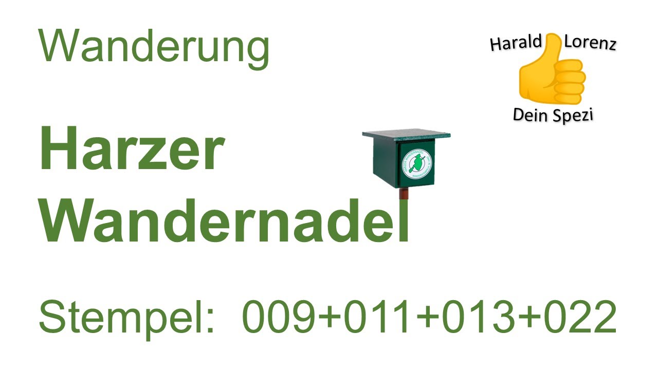 Harzer Wandernadel: Stempel 009, 011, 013 und 022