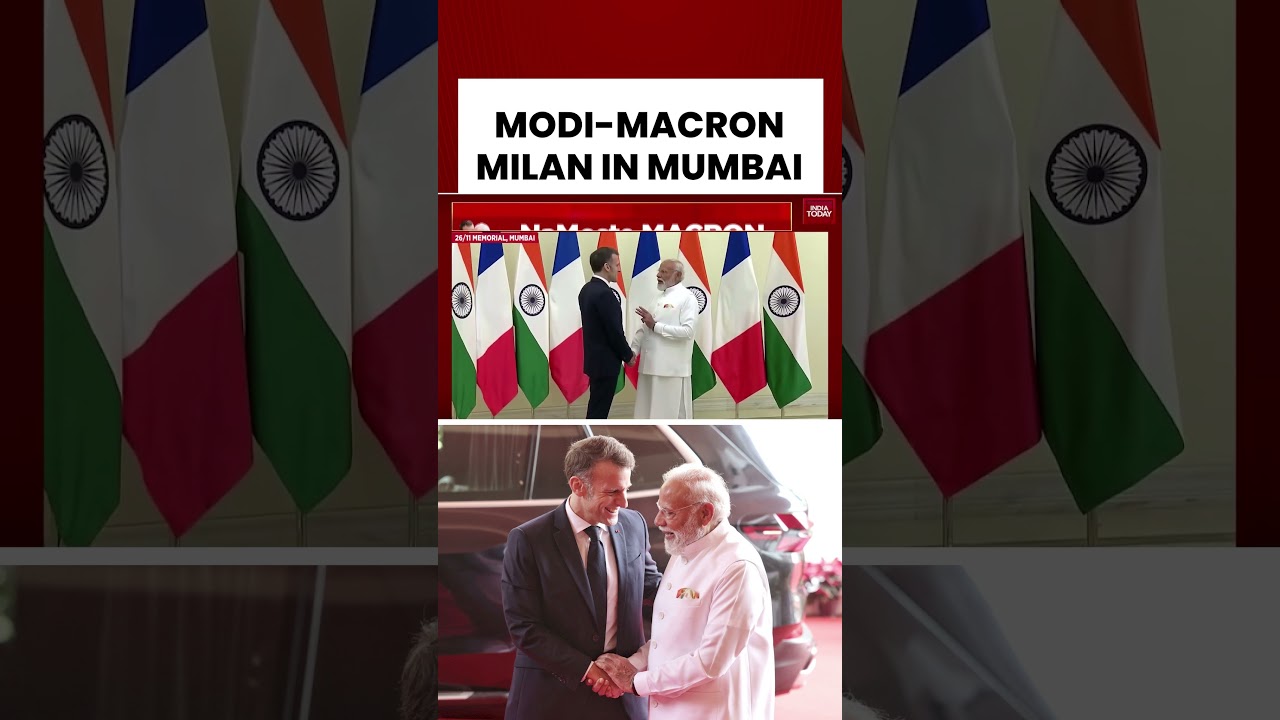 PM Narendra Modi Meets French President Emmanuel Macron in Mumbai | Macron in India