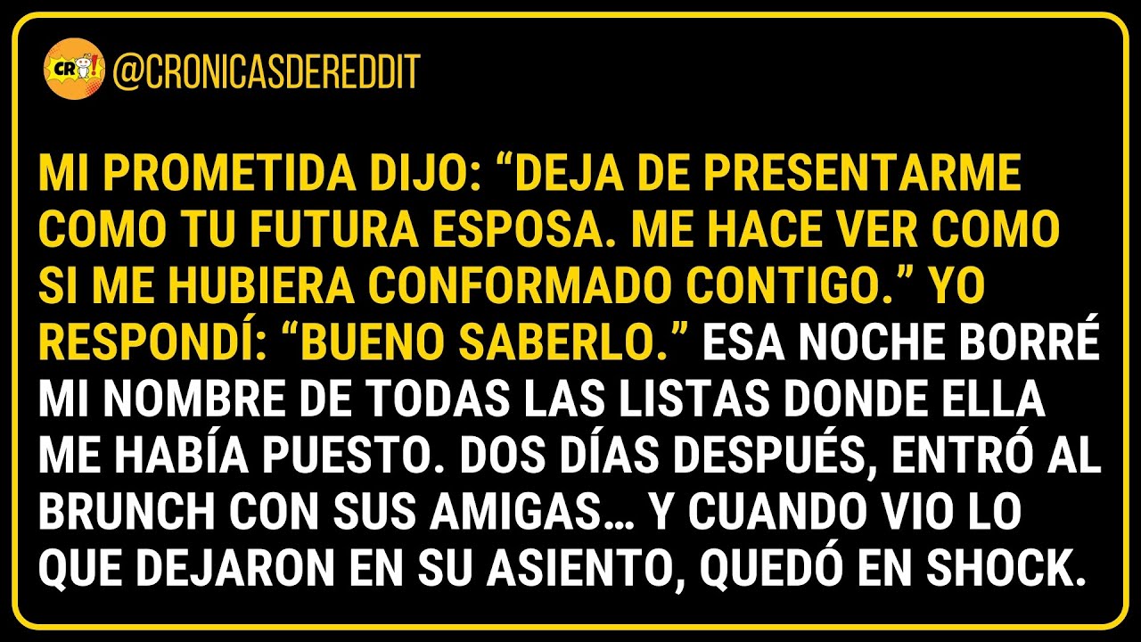Mi prometida dijo: “Deja de presentarme como tu futura esposa. Me hace ver como si me hubiera con...
