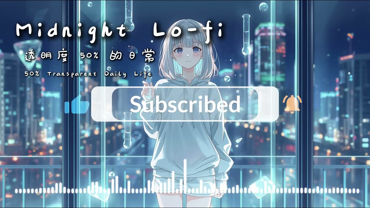 當世界太吵，就讓自己退到安全距離 🎧 適合深夜放空、讀書的透明系 R&B 歌單 | 《透明度 50% 的日常》| Chill R&B / Lo-Fi / Indie Pop